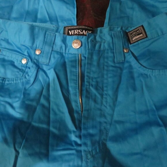 Versace Jeans Couture Straight Leg Cotton Jeans Pants 30 44 Italian US 8 - Picture 3 of 7